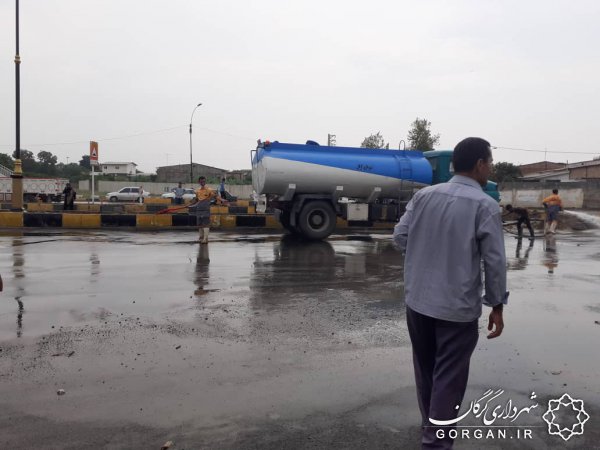 اقدام فوری شهرداری گرگان برای امدادرسانی به شهروندان در بارش شدید باران امروز